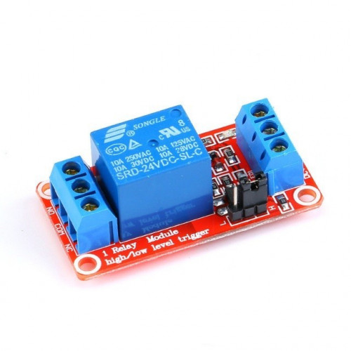 Modulo de Rele de 1 Canal 24VDC. Corriente de Rele 10A     
