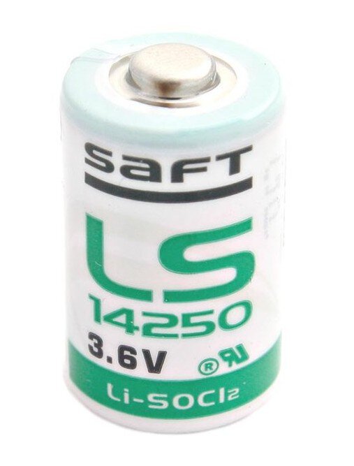 Saft Batería de Litio LS-14250 1/2 AA de 3.6 V Sin Pines (no recargable)