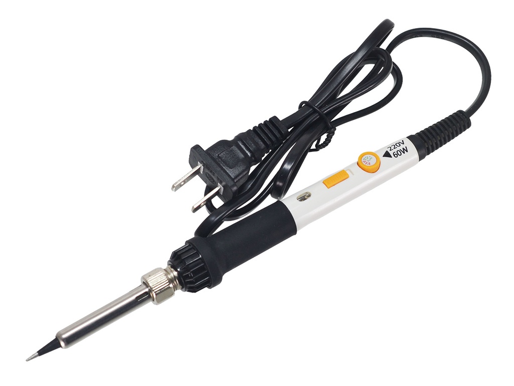Cautín de 60 Watts Ajust. 220VAC para Soldar con Estaño, Enchufe Americano