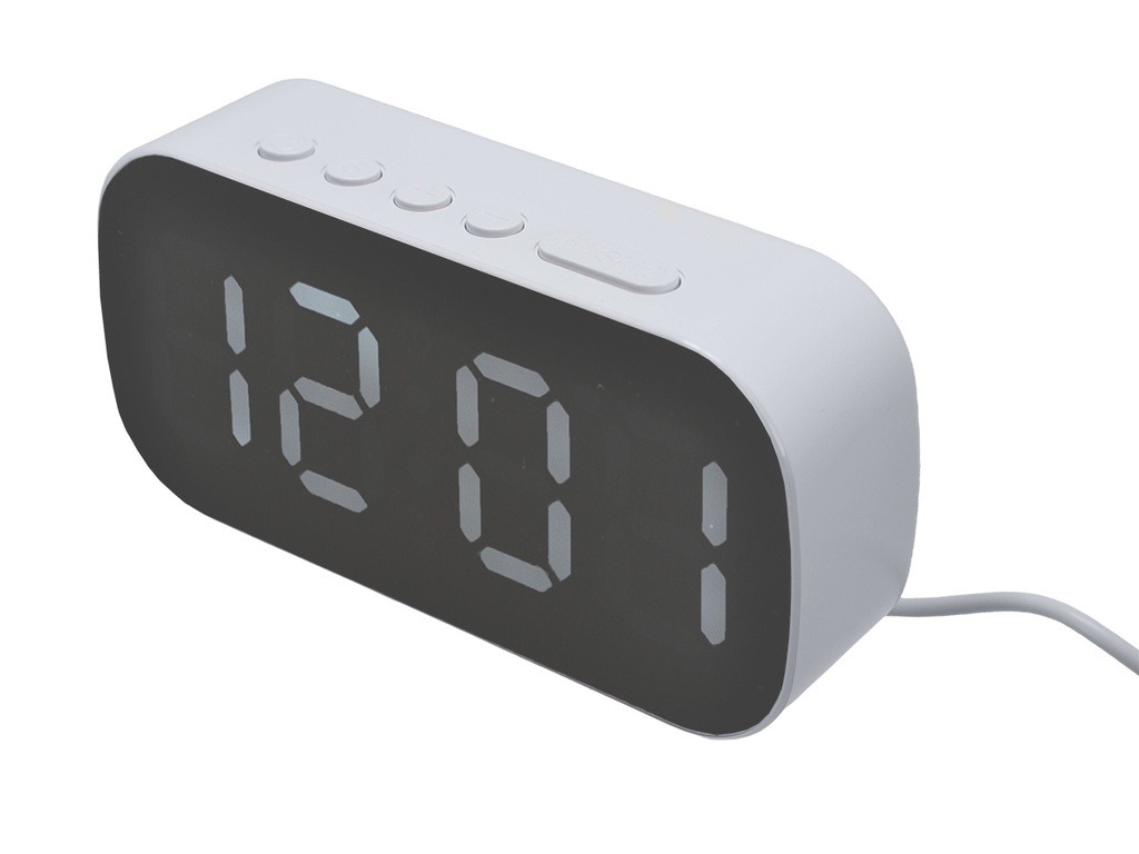 Reloj Despertador Digital con Función de Repetición y Ajuste de Brillo Automático, 12.8x6.5x3.5cm