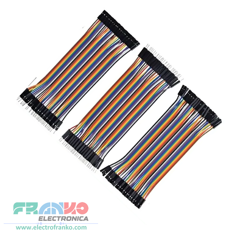 Set de 40 Cables Jumper / Dupont 15cm