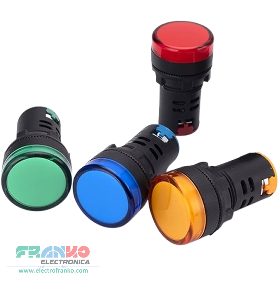 Indicador Luminoso de LEDS para Panel 12VDC Lampara Piloto de Señal 