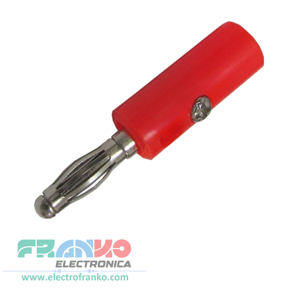 Conector Tipo Plug Banana de 4mm con Tornillo para Cable AWG 