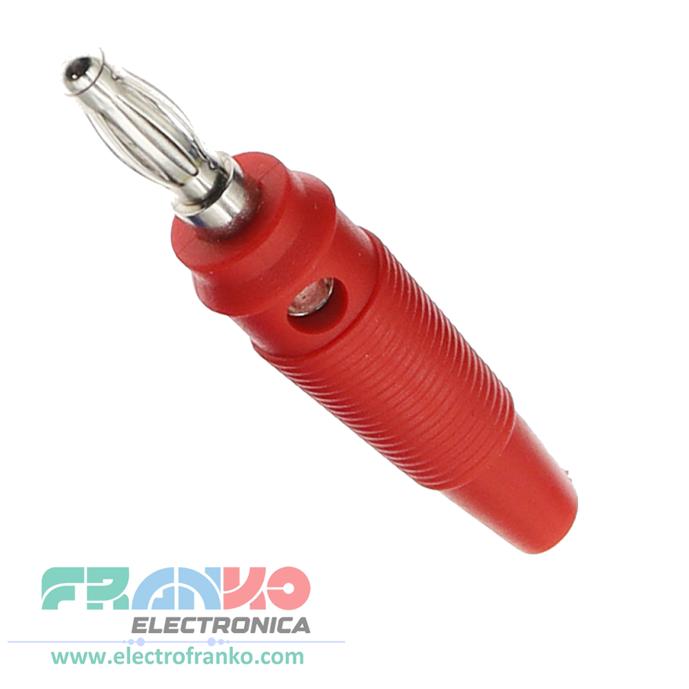 Conector Plug Banana de 4mm con Cubierta Siliconada