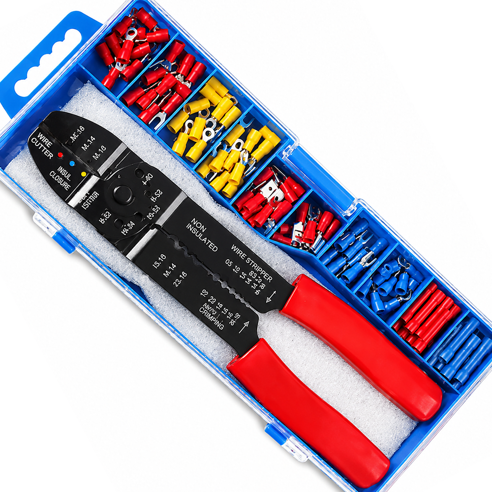 Kit de Herramienta Crimper + Terminales Eléctricos Aislados (85 conectores) SK-29 8 SHE.K