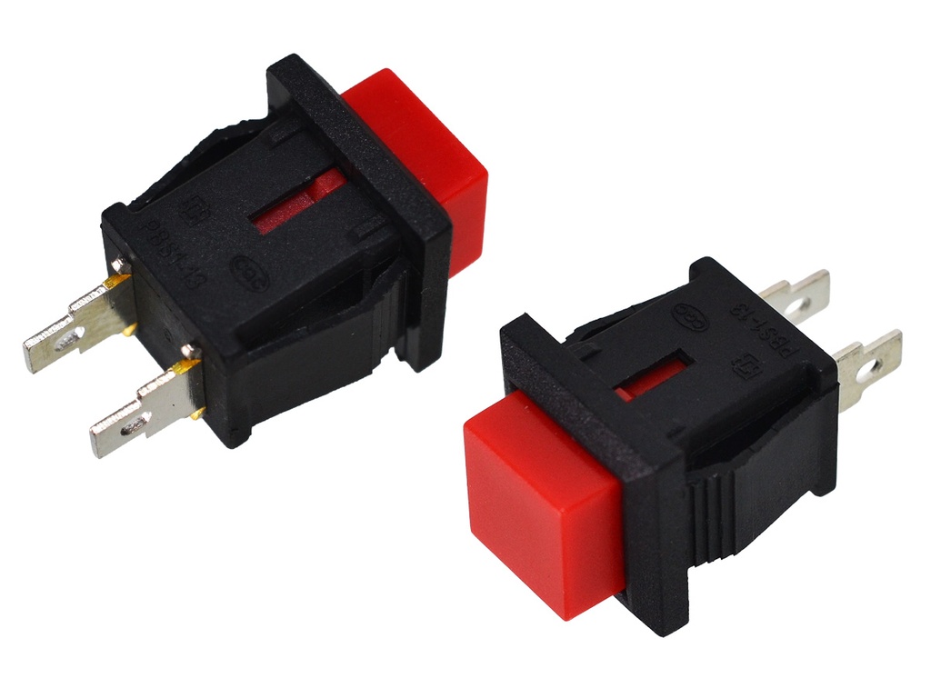 PBS1-13 Pulsador Normalmente Cerrado de Botón Cuadrado, Interruptor NC 