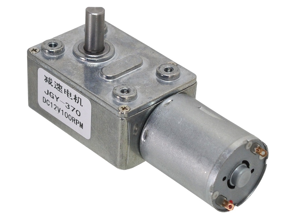 JGY-370 Motor Eléctrico de 12VDC 100 RPM Caja Reductora con Engranaje Helicoidal