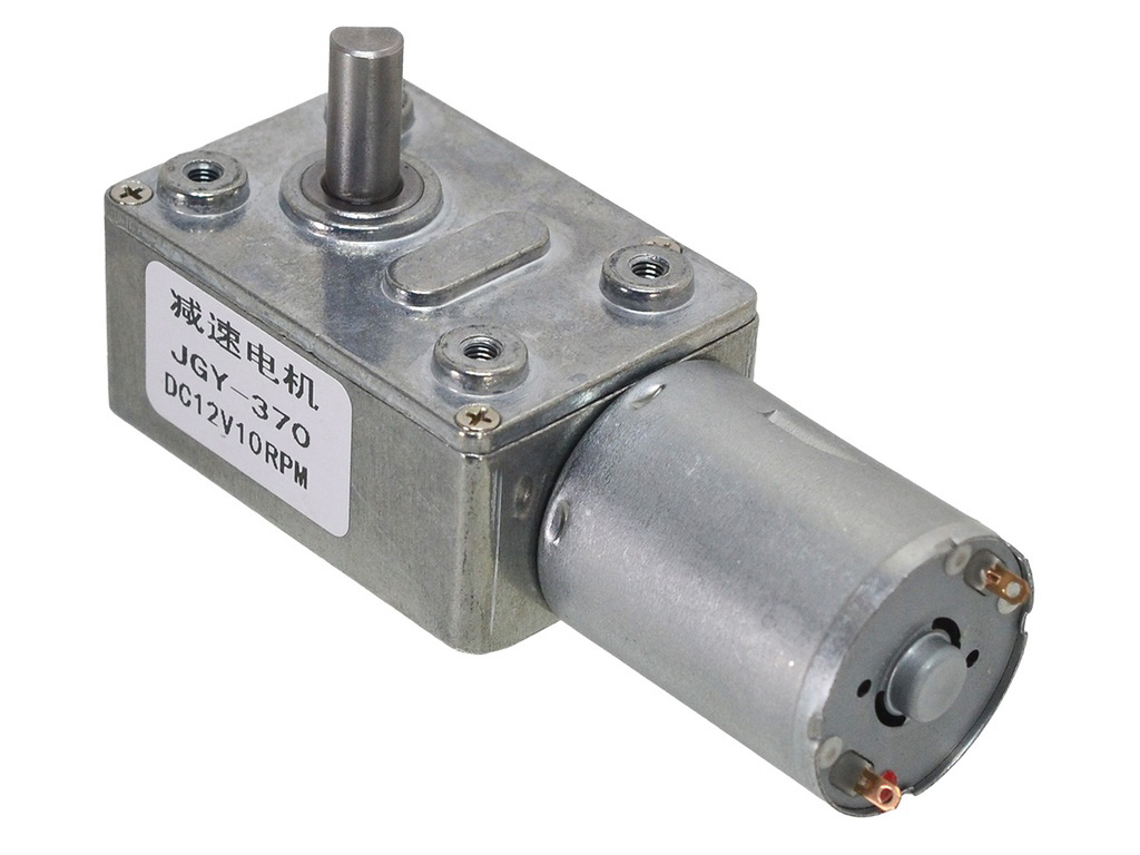 JGY-370 Motor Eléctrico de 12VDC 10 RPM Caja Reductora con Engranaje Helicoidal