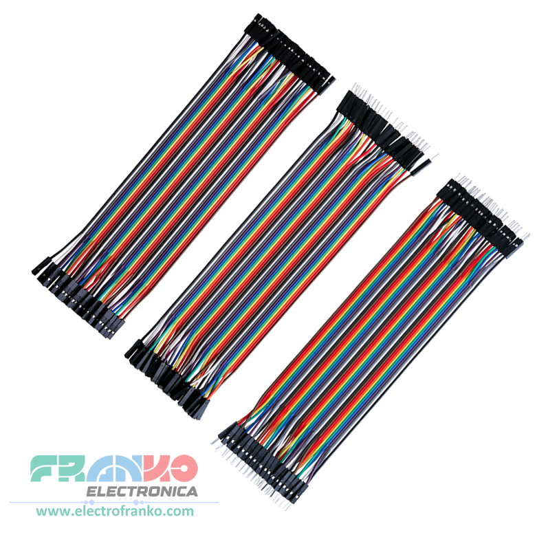 Set de 40 Cables Jumper / Dupont 40cm 