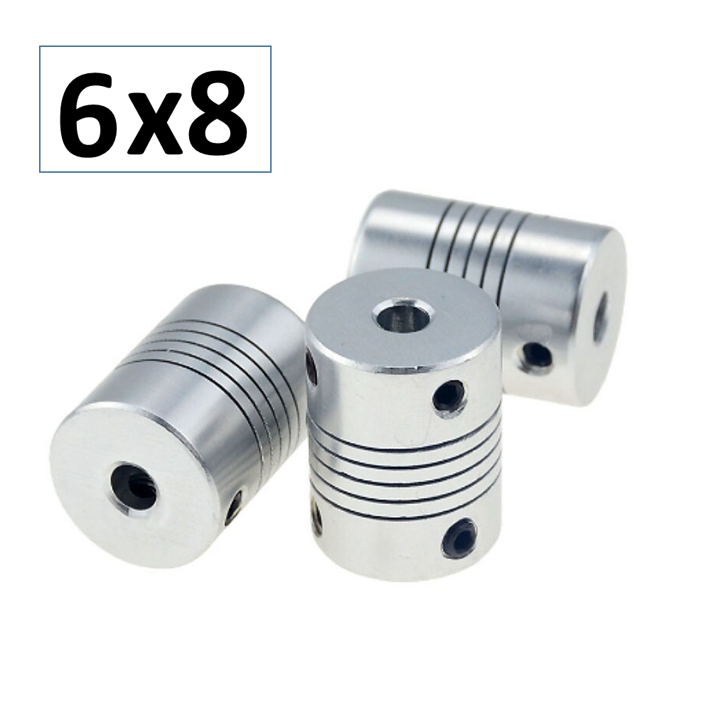 Acople Flexible de Aluminio de 6x8 D19 L25 