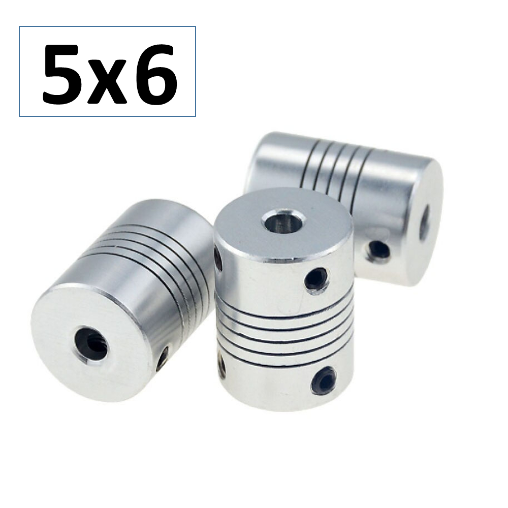 Acople Flexible de Aluminio de 5x6 D19 L25 