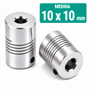 Acople Flexible de Aluminio de 10x10 D19 L25 