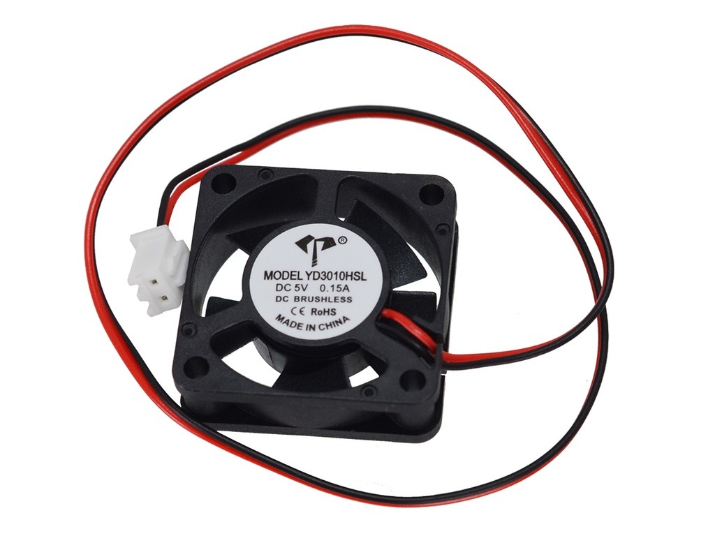 Ventilador Pequeño de 3x3x1cm 5Voltios 0.15A DC Cooler con conector JST 2.54mm