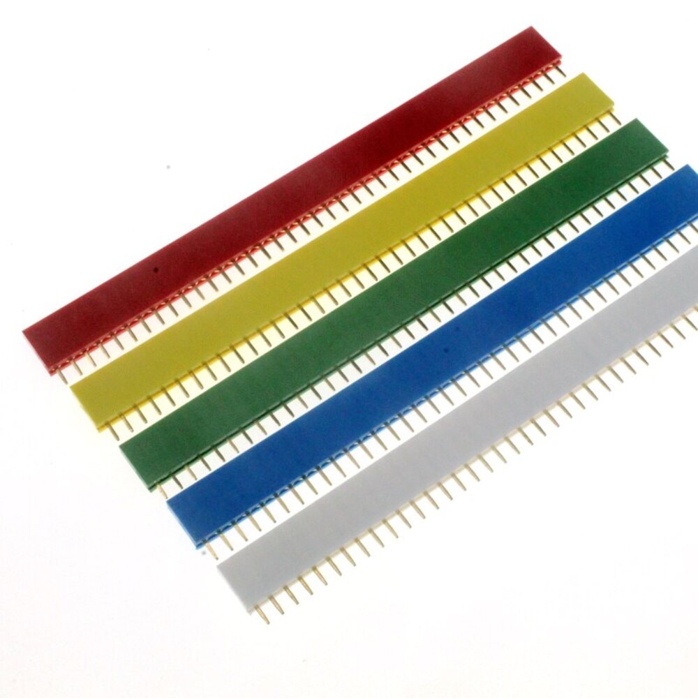 HF-1x40 Header Hembra de 1x40PIN 2.54mm PITCH Colores