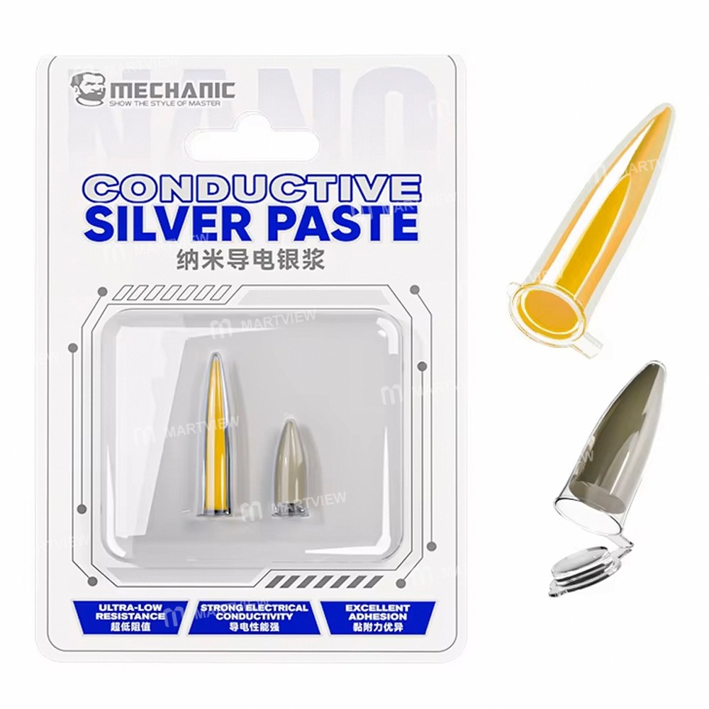 Pasta de Plata Nano Conductora, Reparación de Circuitos Flex y Pantallas de Celulares Mechanic