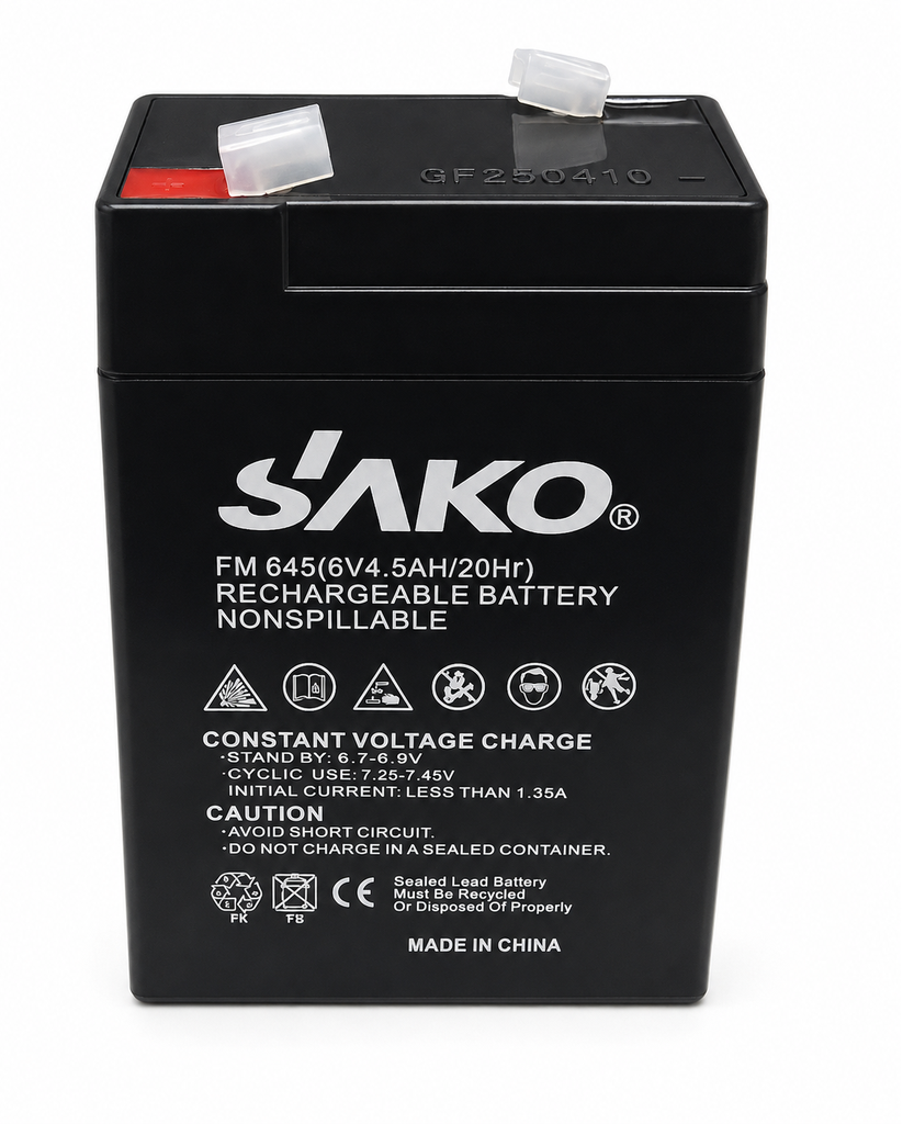 Batería 6V 4.5Ah SAKO Recargable Sellada FM645