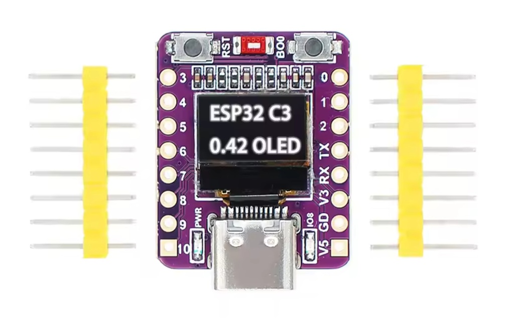 Modulo ESP32-C3 SuperMini con Pantalla OLED 0.42" WiFi + Bluetooth BLE