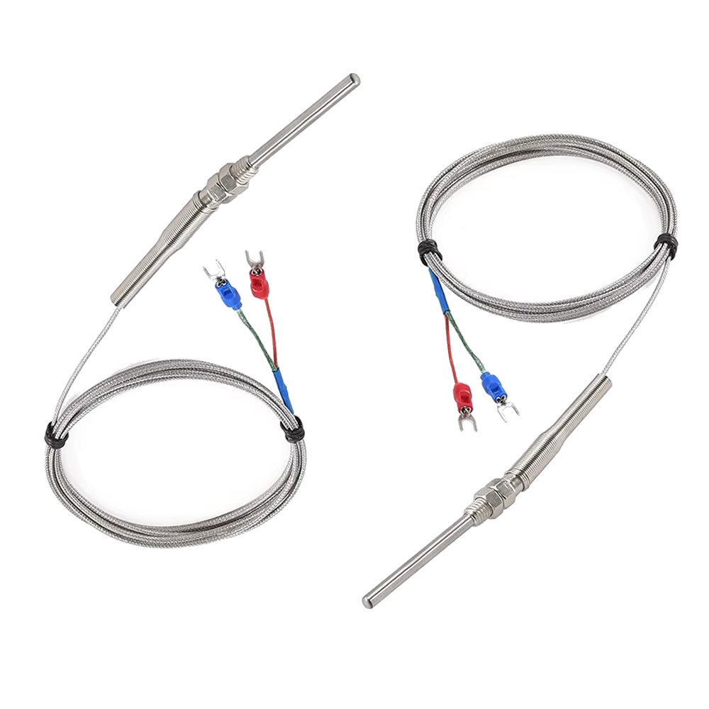 Termocupla Tipo J Bulbo 5mm x 200mm con Cable de 3 Metros 400°C Sensor de Temperatura M8 