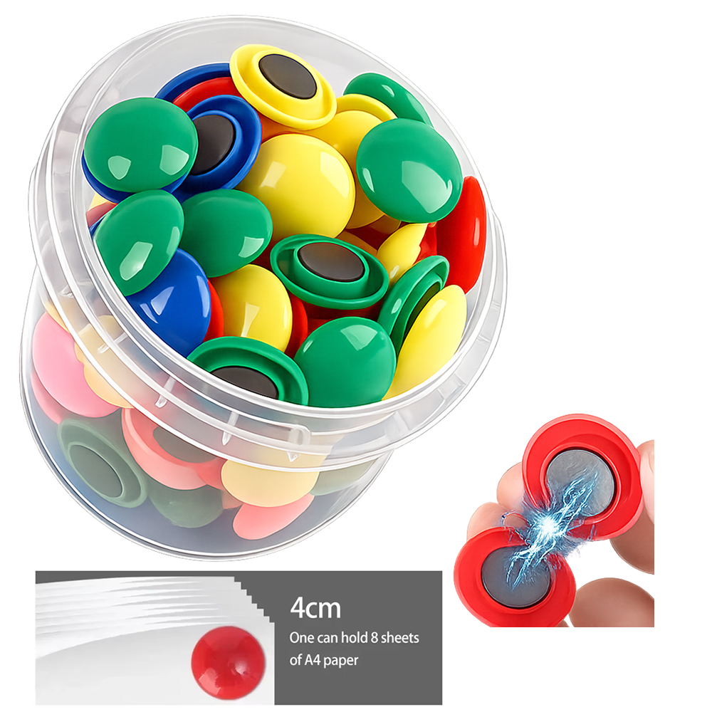 Iman Redondo 40mm Colores con Carcasa Plástica y Base Magnética