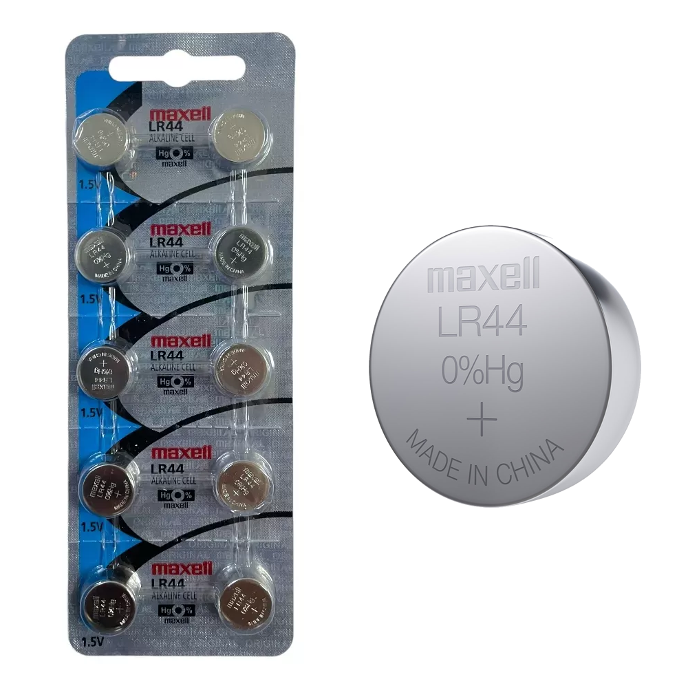 Pila Botón Alcalina 1.5V LR44 x 5 Pilas MAXELL