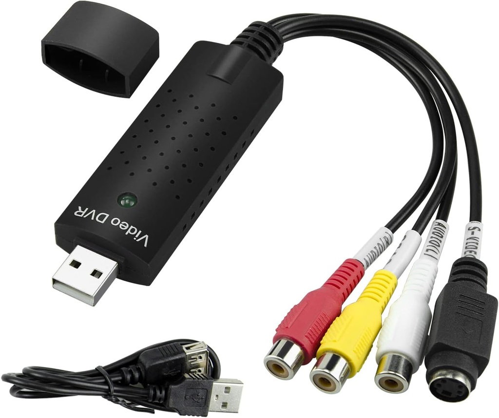 Capturadora de Video USB a RCA S-Video AV Conversor Digitalizador DVR PC