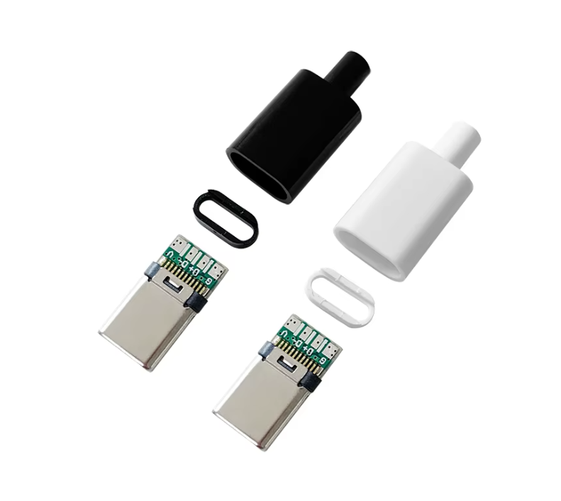 Conector  USB tipo C Macho para Cable con Capucha