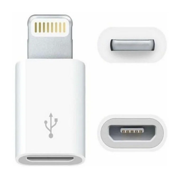 Adaptador Micro USB a Conector Lightning (IPHONE) Convertidor Rápido 