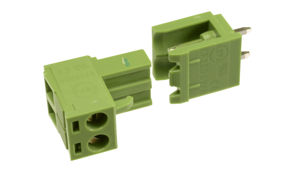 Bornera de conexión de 2 vías macho y hembra de 10A/300V Pitch 5.00mm "KEFA"