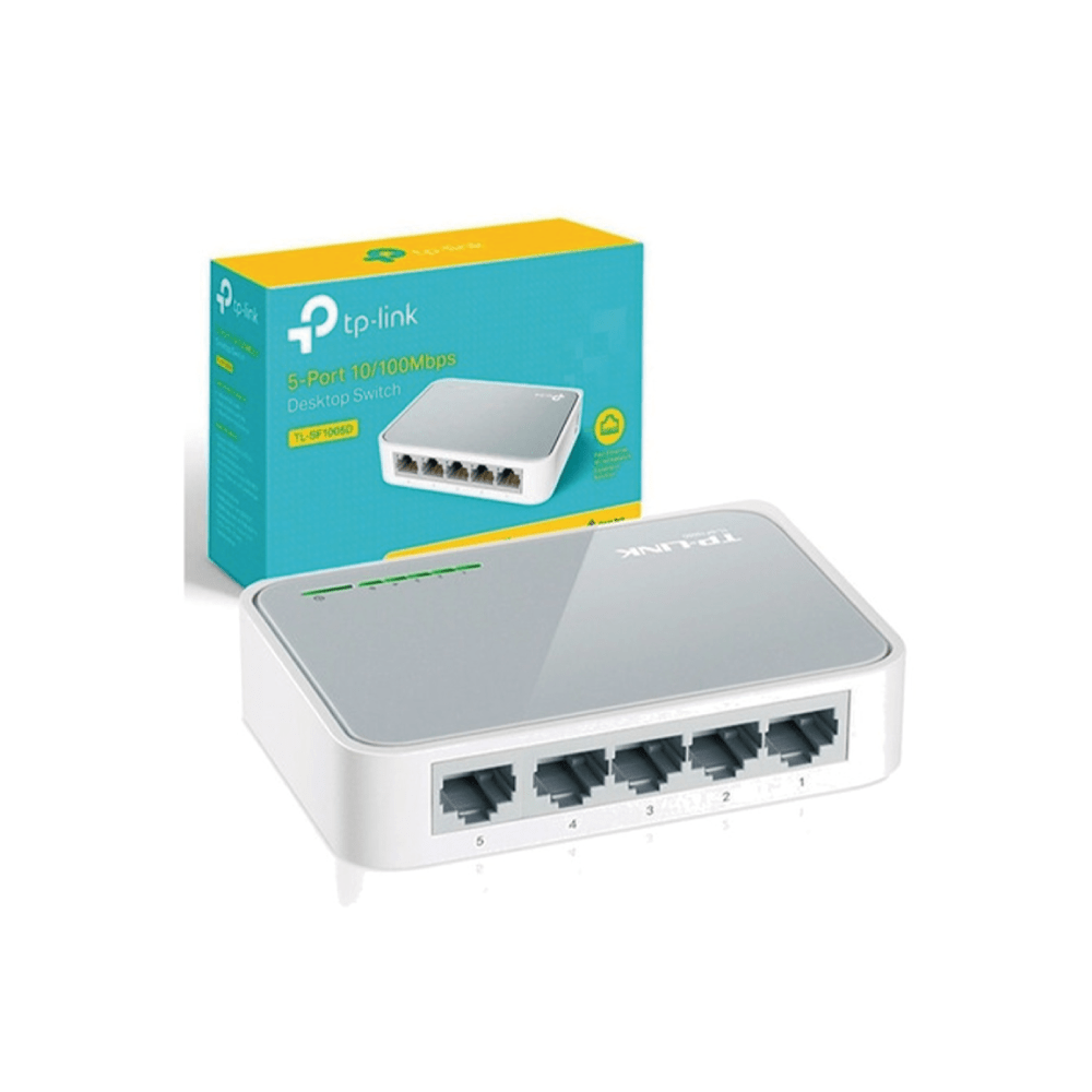 Switch de sobremesa con 5 puertos a 10/100 Mbps