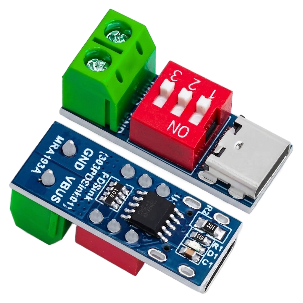 Modulo Disparador USB-C PD/QC Ajustable 5V–20V Selector de Voltaje DC