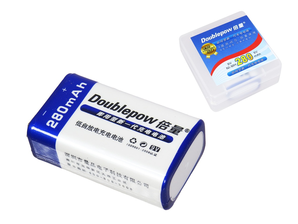 Bateria de NI-MH 9v. 280mAH Recargable