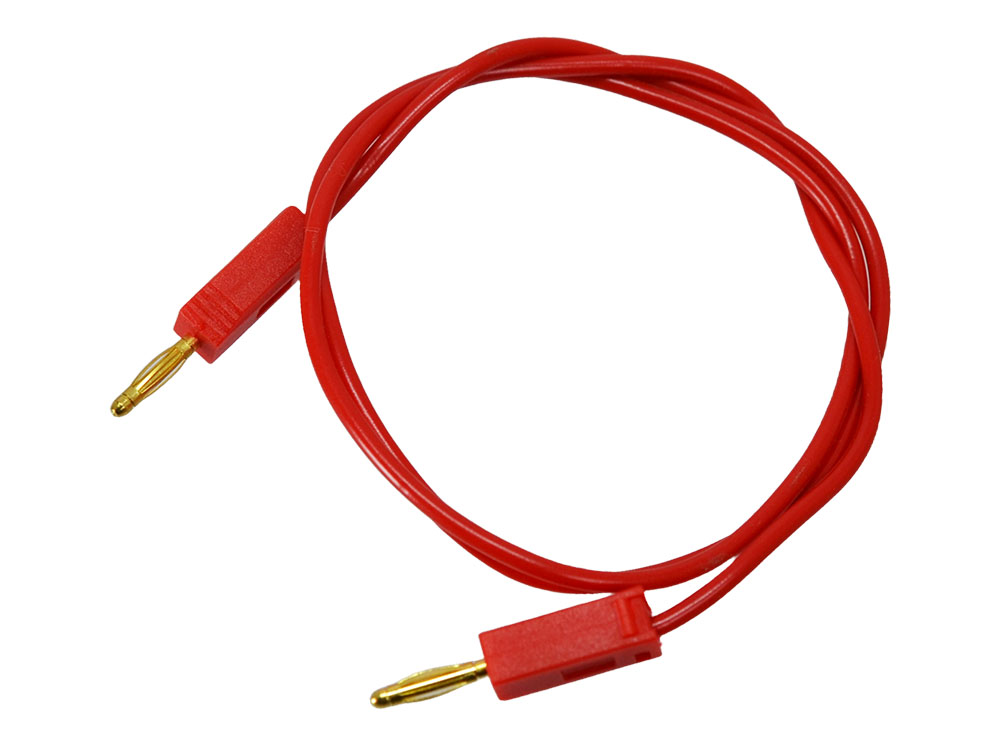 Cable Flexible con Conector Banana 2mm de Plug a Plug Machos, largo 50cm