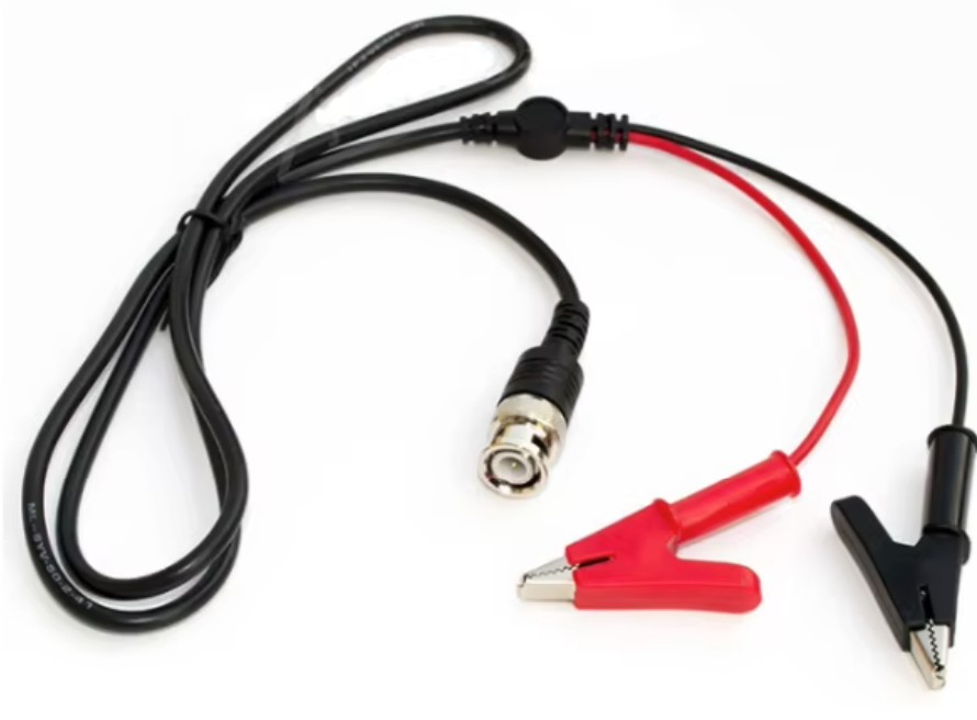 Cable con Conector Coaxial BNC a Cocodrilos para Generador de Funciones