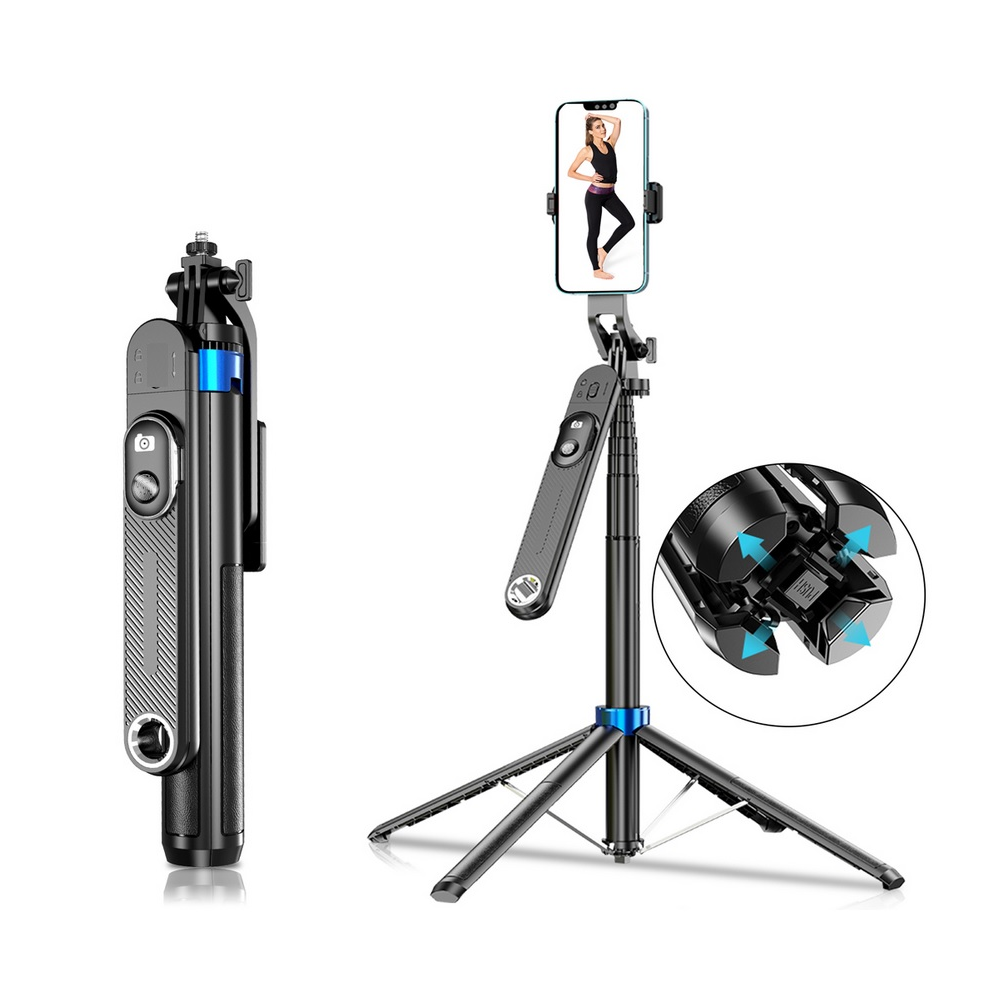Tripode Aluminio 180cm Selfie Stick con Control Bluetooth