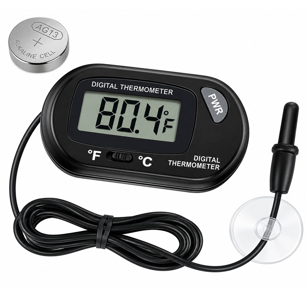 Termómetro Digital LCD Acuario con Sonda Temperatura Agua -10°C a +50°C
