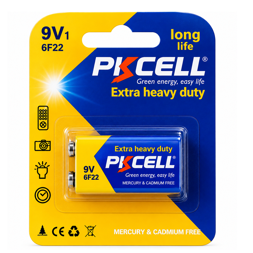 Batería Alcalina 9V 6LR61 PKCELL Ultra Alcalina