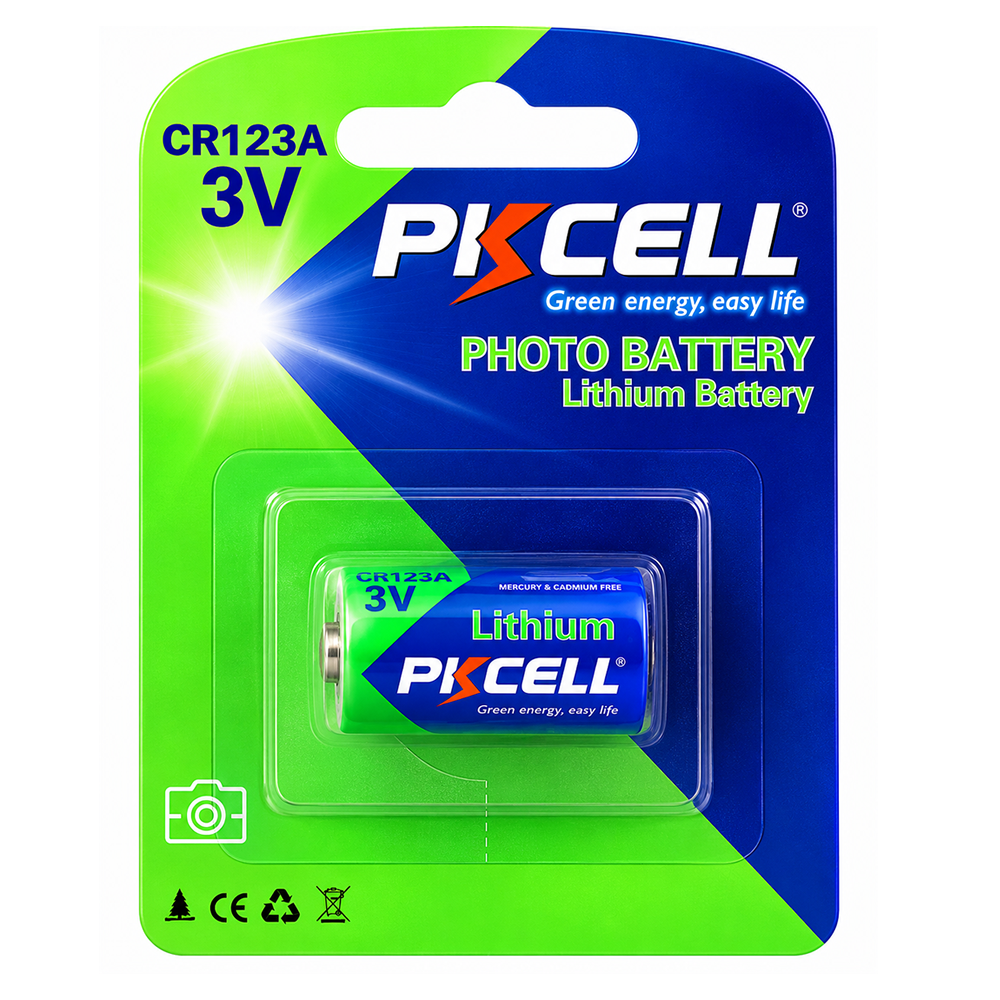 Batería de Litio CR123A 3V 1500mAh PKCELL Photo Battery