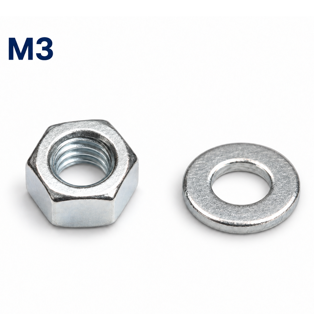 Tuerca mas Volanda M3 Galvanizada Hexagonal