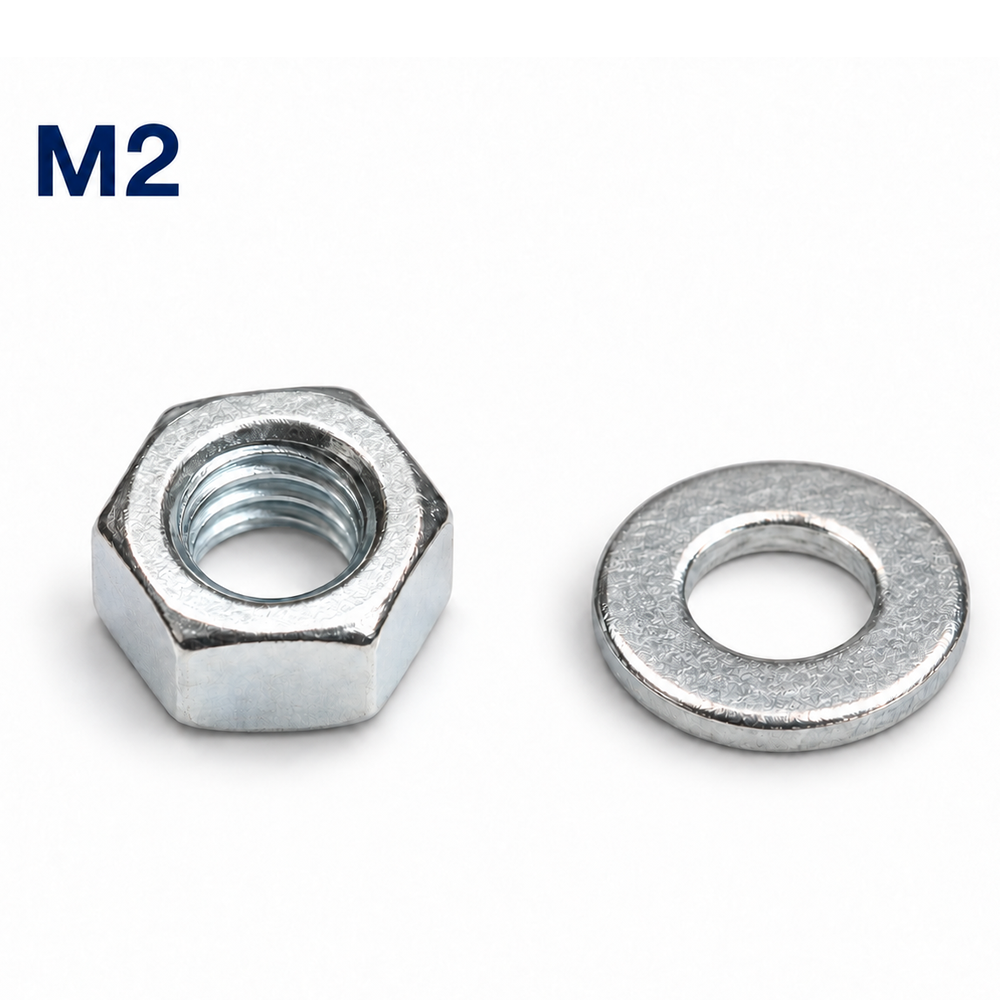 Tuerca mas Volanda M2 Galvanizada Hexagonal 