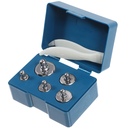 Pesas Patrón de Calibración Cromadas, 5gr a 50gr, con Estuche Protector Portátil 