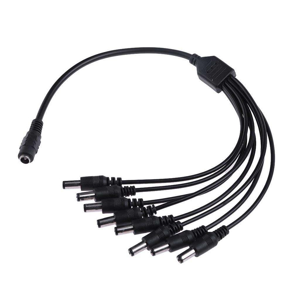 Cable Jack DC 2.1mm. a 8 Plug DC 2.1mm. 34cms. 