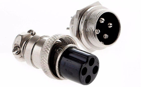 Conector 4 Pin Circular Rosca 16mm Macho + Hembra