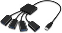 SWITCH 4 PUERTOS HUB USB 2.0 LED