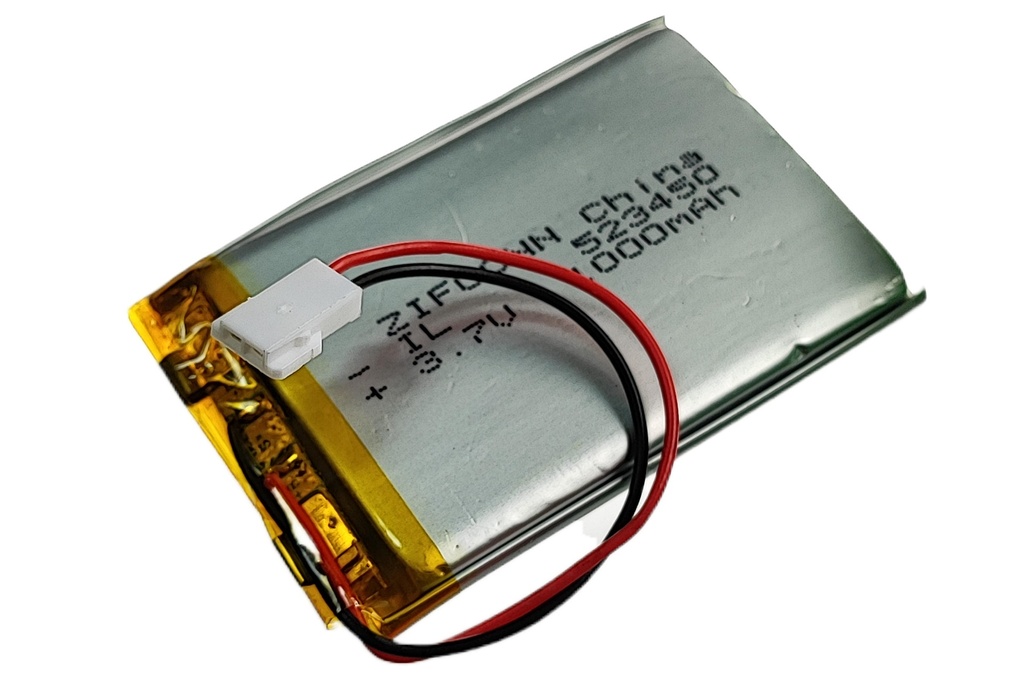 Bateria de 3V7 1000mAH ION Litio Recargable