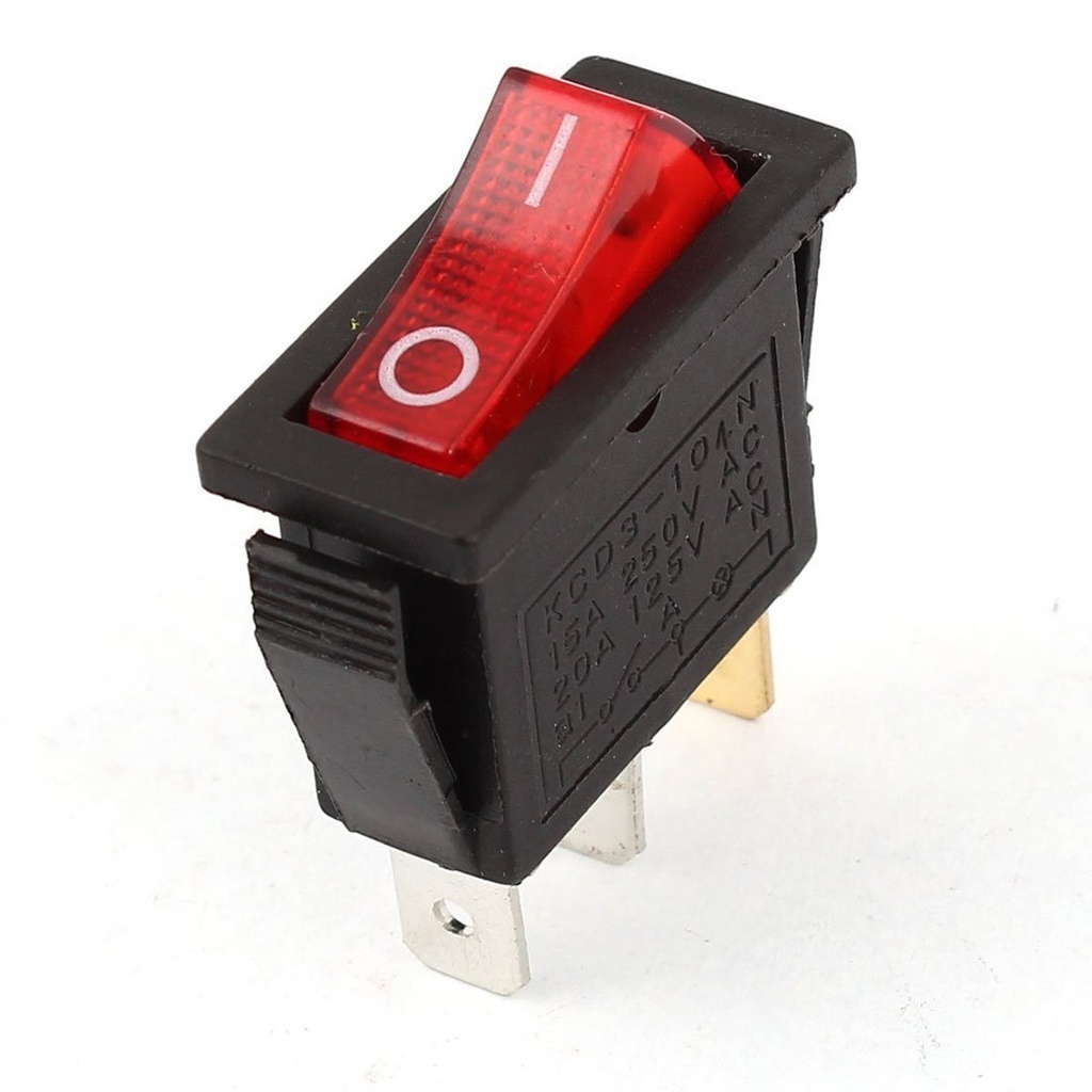 SWITCH CON NEON ROJO 220V 15A 250VAC