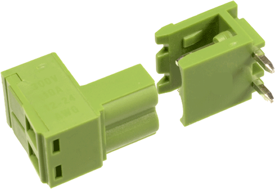 Bornera de Conexión * 2 de 10A/300V Angulo M/H