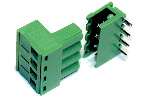 Bornera de Conexión * 4 de 10A/300V Angulo M/H