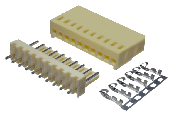 Molex Impreso de 10 Pines Hembra/Macho 2.54mm