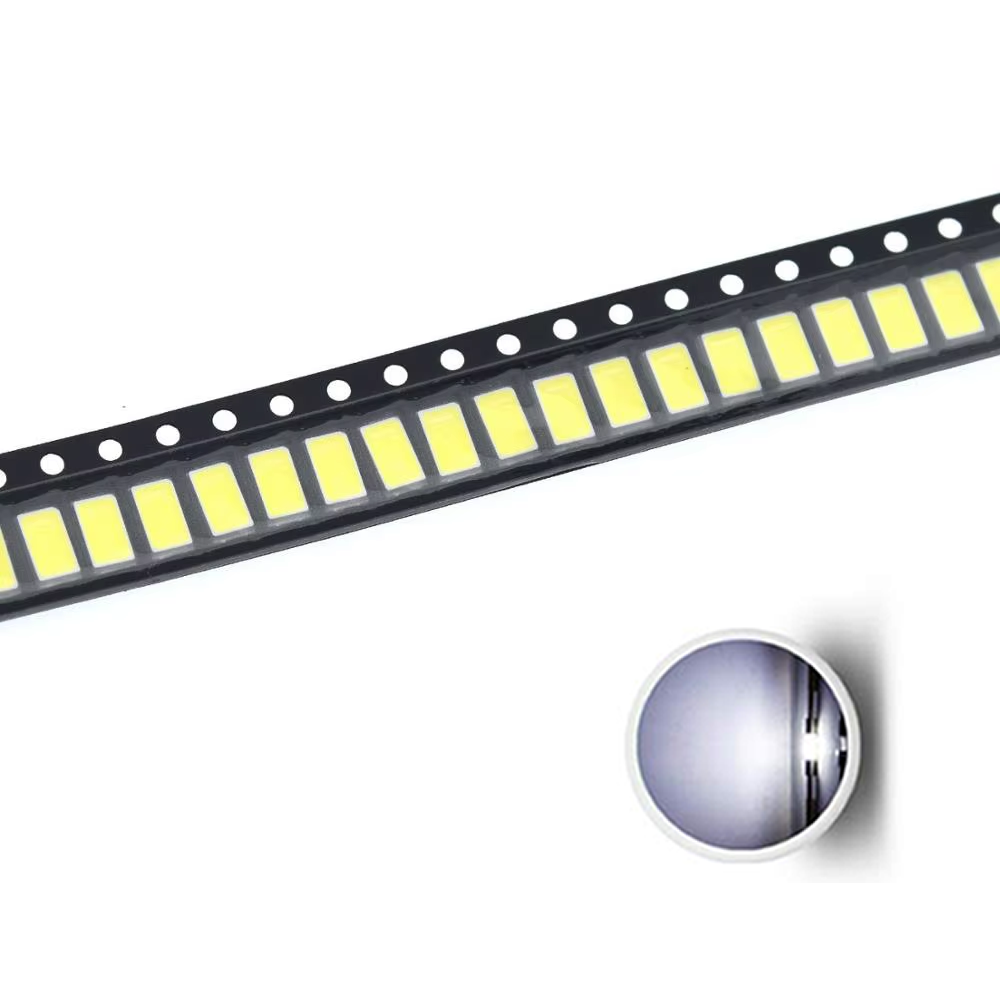 LED SMD Blanco Empaque 3528 Ultrabrillante 0.5 W-150mAh 50-55lm 6500K 3,2 ~ 3,4 V