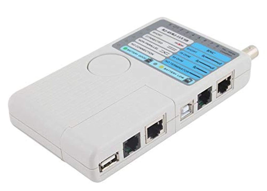LTU1145 LAN Tester - Probador de Cables de Red RJ45, Cables USB, Cables de Telefono y Coaxiales 